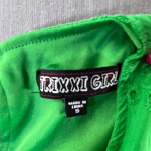 Girls Trixxi Girl‎ Sleeveless A-Line Dress-Size Small Solid Green - Picture 3 of 4